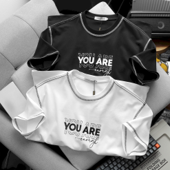 Áo Thun Nam Cổ Tròn Pack Horse In Chữ You Are Enough - AB519