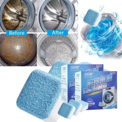 Combo 3 Hộp 12 Viên Tẩy Lồng Máy Giặt - Viên Vệ Sinh Lồng Giặt Tẩy Sạch Cặn Bẩn Vi Khuẩn Gây Mùi 9x8x5cm - CBVIENTAYVS01