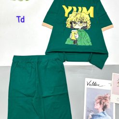 Đồ bộ quần lửng áo tay ngắn in hình bé tóc rối - DBO4784