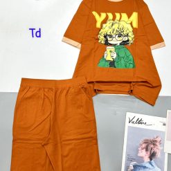 Đồ bộ quần lửng áo tay ngắn in hình bé tóc rối - DBO4784