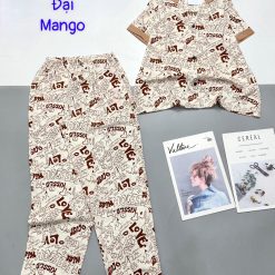 Đồ bộ quần dài mango pijama có túi trước - DBO4789