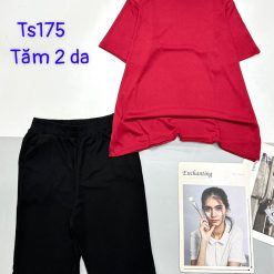 Đồ bộ quần lửng quần đen áo thun trơn - DBO4796
