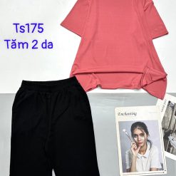 Đồ bộ quần lửng quần đen áo thun trơn - DBO4796