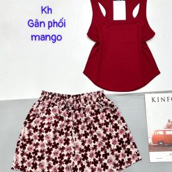 Đồ bộ quần đùi mango áo ba lỗ gân - DBO4802