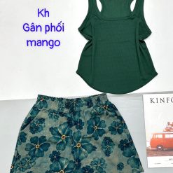 Đồ bộ quần đùi mango áo ba lỗ gân - DBO4802