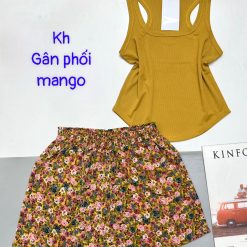 Đồ bộ quần đùi mango áo ba lỗ gân - DBO4802