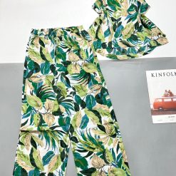 Đồ bộ mango quần dài áo sát nách nhiều hoạ tiết - DBO4804