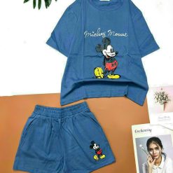 đồ bộ quần đùi áo tay ngắn in nhìn chuột - DBO4805