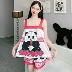 Đồ bộ quần đùi latin áo dây bản nhiều hình dễ thương - DBO4808