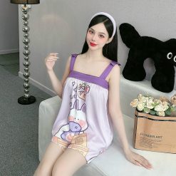 Đồ bộ quần đùi latin áo dây bản nhiều hình dễ thương - DBO4808