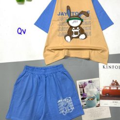 đồ bộ quần đùi áo tay ngắn in hình thỏ tai dài - DBO4810