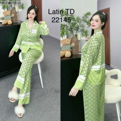 Đồ bộ latin mặc nhà quần dài áo tay dài in nhiều hoạ tiết - DBO4816