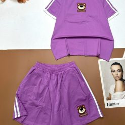 đồ bộ quần đùi áo tay ngắn in hình gấu nhỏ - DBO4820