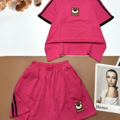 đồ bộ quần đùi áo tay ngắn in hình gấu nhỏ - DBO4820