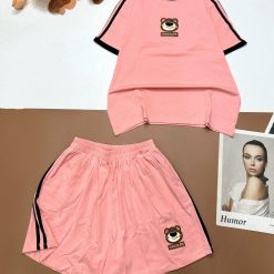 đồ bộ quần đùi áo tay ngắn in hình gấu nhỏ - DBO4820