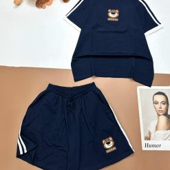 đồ bộ quần đùi áo tay ngắn in hình gấu nhỏ - DBO4820