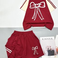 Đồ bộ quần đùi áo tay ngắn in hình nơ lớn - DBO4821