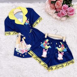 Đồ bộ mango siêu mát quần đùi áo tay ngắn cổ bẻ nút - DBO4824