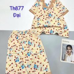 Đồ bộ quần ngố mango pijama có túi trước in nhiều hình - DBO4834