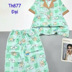 Đồ bộ quần ngố mango pijama có túi trước in nhiều hình - DBO4834
