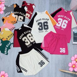 đồ bộ quần đùi áo tay ngắn in số 36 - DBO4840