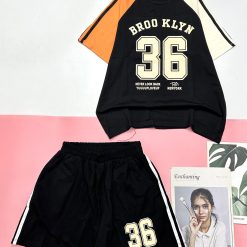 đồ bộ quần đùi áo tay ngắn in số 36 - DBO4840