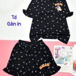 Đồ bộ quần đùi áo tay ngắn in hình - DBO4841