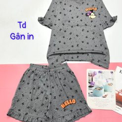 Đồ bộ quần đùi áo tay ngắn in hình - DBO4841