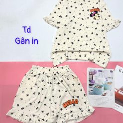 Đồ bộ quần đùi áo tay ngắn in hình - DBO4841