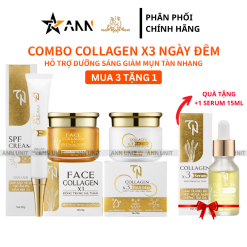 Combo Kem Face Ngày Đêm Collagen X3 TN Mỹ Phẩm Đông Anh - CBNGAYDEMTN