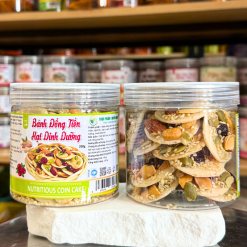 Bánh Đồng Tiền Ngũ Vị Hạt 200g Hộp Pet - 8936208932282