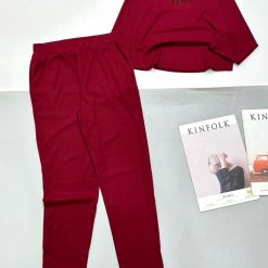 Đồ bộ gân tăm quần dài áo tay ngắn in chữ - DBO4849