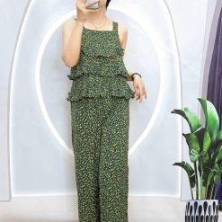 Đồ bộ mango quần dài áo dây bản 4 tầng - DBO4856