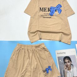 đồ bộ quần đùi áo tay ngắn in nơ nổi - DBO4857