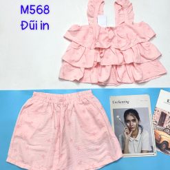 đồ bộ quần đùi áo tay bèo 3 tầng nhiều hoạ tiết - DBO4864
