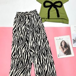 Đồ bộ quần dài mango áo thun tay ngắn tăm lạnh - DBO4878