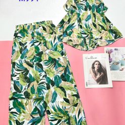 Đồ bộ mango quần dài áo sát nách in nhiều hoạ tiết khác nhau - DBO4880