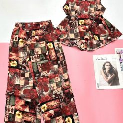 Đồ bộ mango quần dài áo sát nách in nhiều hoạ tiết khác nhau - DBO4880