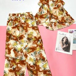 Đồ bộ mango quần dài áo sát nách in nhiều hoạ tiết khác nhau - DBO4880