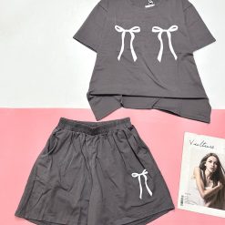 đồ bộ quần đùi áo tay ngắn 3 nơ nhỏ - DBO4882