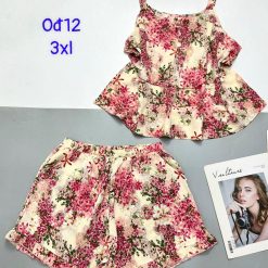 Đồ bộ mango siêu mát quần đùi bèo áo hai dây nhiều hoạ tiết - DBO4886