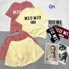 đồ bộ chân váy có quần áo tay ngắn in chữ miu miu - DBO4889