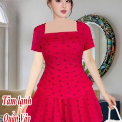 Đồ bộ quần váy áo tay ngắn nhún trước áo - DBO4897