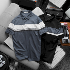 Áo Thun Nam Polo Cổ Bẻ Pack Horse Phối Sọc Ngang Đơn Giản - CS231