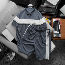 Set Bộ Nam Pack Horse Áo Thun Polo Sọc Ngang Quần Short Thể Thao - SBN124