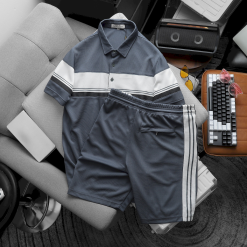 Set Bộ Nam Pack Horse Áo Thun Polo Sọc Ngang Quần Short Thể Thao - SBN124
