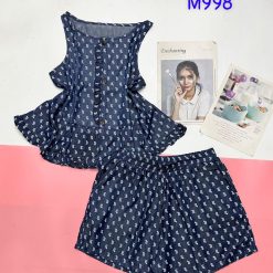 Đồ bộ quần đùi áo sát nách có nút - DBO4908
