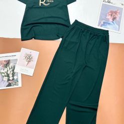 Đồ bộ tăm lạnh quần dài áo cổ tròn size đại - DBO4912