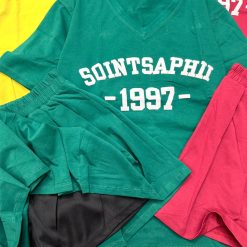 đồ bộ quần váy áo cổ v in 1997 - DBO4917