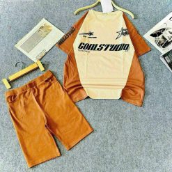 Đồ bộ quần lửng áo tay ngắn in nhiều chữ - DBO4946